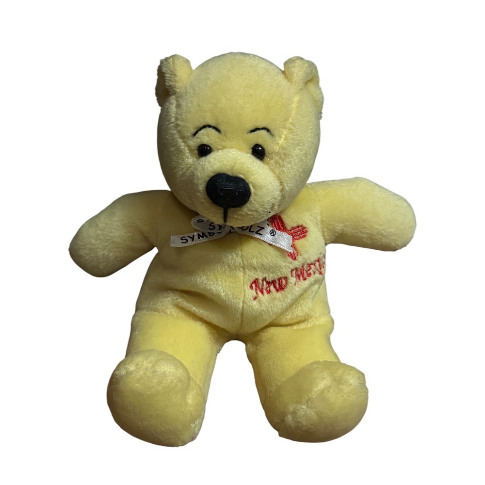 Symbolz New Mexico Land of Enchantment Yellow Plush Teddy Bear Souvenir 2001